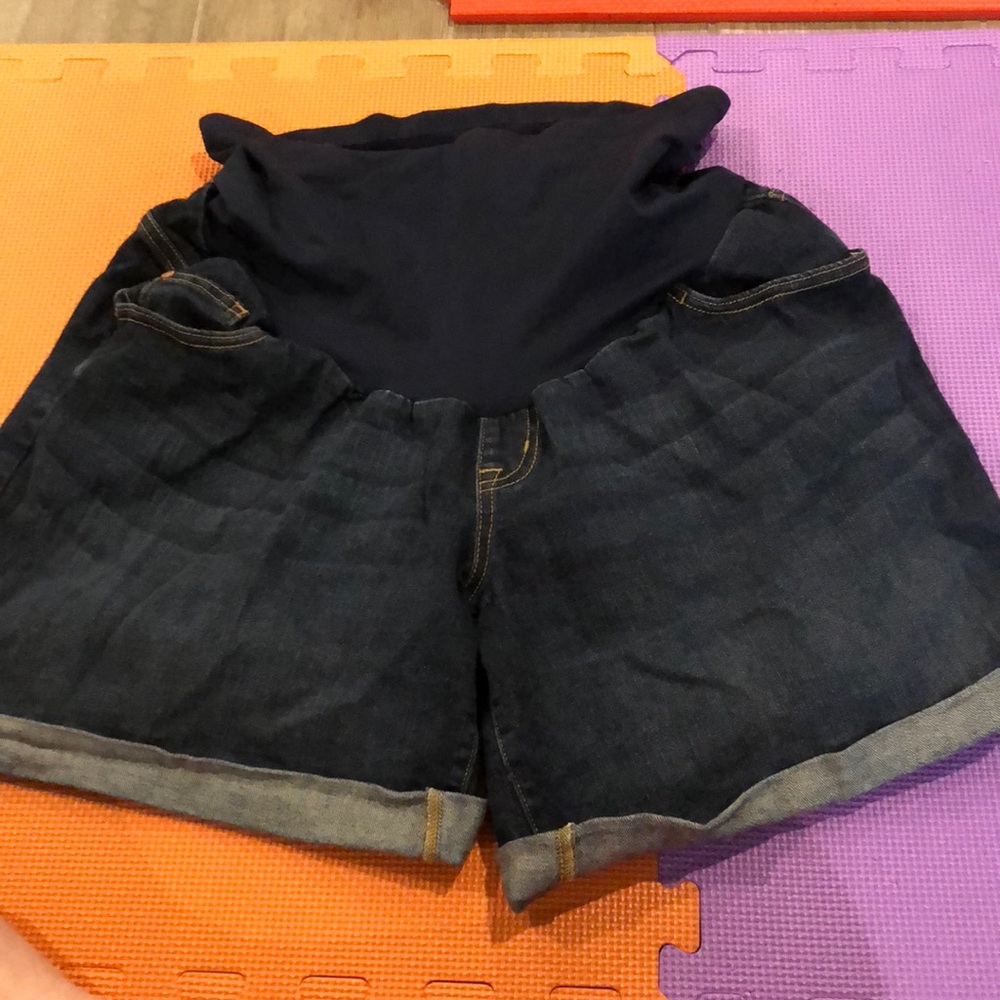 Maternity jean shorts